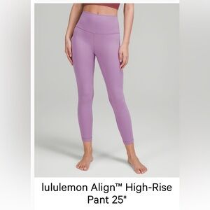 Lululemon, Wisteria Purple, align leggings, size 2